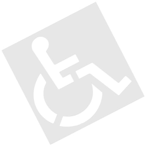Parkplatz-Schablonen, Parkplatz-Schild, faltbar und flexibel mit 1 mm Dicke, Rollstuhl-Symbol für Gehwege, Malen und Markieren, 112 x 104 cm von Ghjkldha