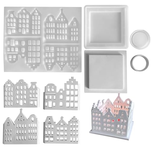 Silikon-Kerzenhalter-Form, Hausform, Kerzenform, Epoxidharz, Kerzenständer, Basteln, Silikonformen für Beton, Epoxidharz-Kerzen und Seifenherstellung Silikon-Kerzenhalter-Form, Hausform, Kerzenform, Epoxidharz, Kerzenständer, Basteln, Silikonformen für Beton, Epoxidharz-Kerzen und Seifenherstellung von Ghjkldha