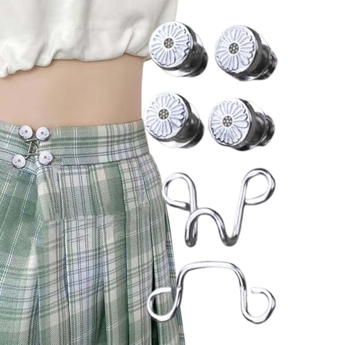 Taillenknopf-Strumpfhalter, Jeansknöpfe, kein Nähen, verstellbar, abnehmbare Legierung, Jeansknöpfe, lose Jeansspanner für Ärmel Taillenknopf-Strumpfhalter, Jeansknöpfe, kein Nähen, verstellbar, abnehmbare Legierung, Jeansknöpfe, lose Jeansspanner für Ärmel von Ghjkldha