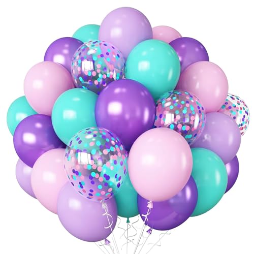 60 Luftballons Pastell,Konfetti Latex Ballons,12” Bunte Helium Balloons,Luftballons Lila Rosa Blau für Geburtstag Hochzeit Baby Shower Abschluss 60 Luftballons Pastell,Konfetti Latex Ballons,12” Bunte Helium Balloons,Luftballons Lila Rosa Blau für Geburtstag Hochzeit Baby Shower Abschluss von Ghoietv