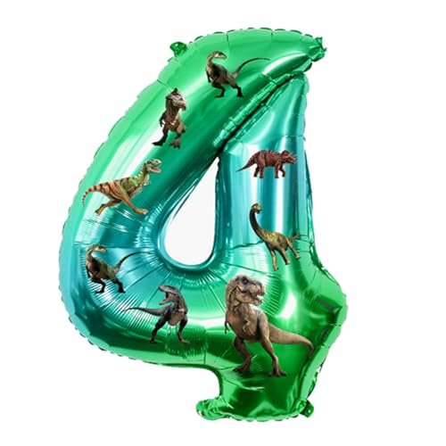 Dino Geburtstag Deko,Dino Luftballon 4 Jahre,32 Zoll Dino Folienballon,Geburtstag Deko 4 Jahre Junge,Dino Zahlen Helium Ballon für Babyparty Dinosaurier Party Dekoration Dino Geburtstag Deko,Dino Luftballon 4 Jahre,32 Zoll Dino Folienballon,Geburtstag Deko 4 Jahre Junge,Dino Zahlen Helium Ballon für Babyparty Dinosaurier Party Dekoration von Ghoietv