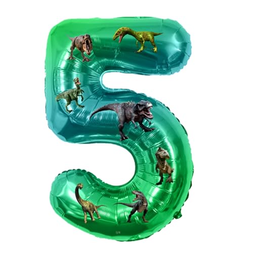 Dino Geburtstag Deko,Dino Luftballon 5 Jahre,32 Zoll Dino Folienballon,Geburtstag Deko 5 Jahre Junge,Dino Zahlen Helium Ballon für Babyparty Dinosaurier Party Dekoration Dino Geburtstag Deko,Dino Luftballon 5 Jahre,32 Zoll Dino Folienballon,Geburtstag Deko 5 Jahre Junge,Dino Zahlen Helium Ballon für Babyparty Dinosaurier Party Dekoration von Ghoietv