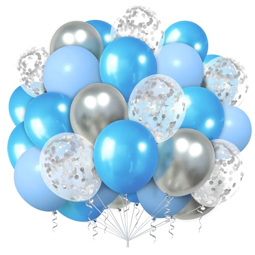Luftballons Blau Silber,100 Stück Ballons Blau,Konfetti Blau Helium Ballons,Silber Hellblau Latex Ballons Für Kinder Junge Geburtstagsdeko Blau Babyparty Hochzeit Luftballons Blau Silber,100 Stück Ballons Blau,Konfetti Blau Helium Ballons,Silber Hellblau Latex Ballons Für Kinder Junge Geburtstagsdeko Blau Babyparty Hochzeit von Ghoietv
