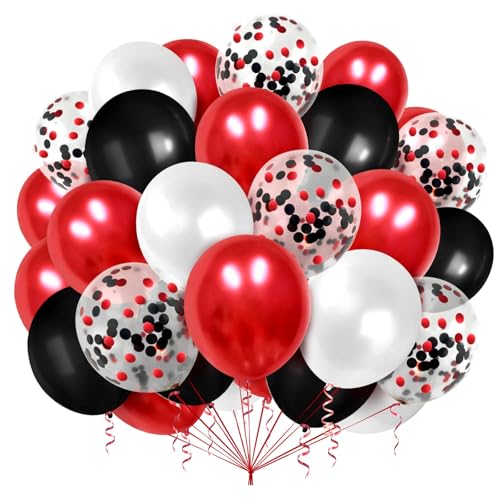 Luftballons Rot Schwarze Weiß,100 Stück 12 Zoll Rote Latex Luftballons,Konfetti Luftballons Helium Luftballons für MäDchen Geburtstag Hochzeit Weihnachten Valentinstag Party Deko Luftballons Rot Schwarze Weiß,100 Stück 12 Zoll Rote Latex Luftballons,Konfetti Luftballons Helium Luftballons für MäDchen Geburtstag Hochzeit Weihnachten Valentinstag Party Deko von Ghoietv