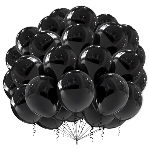 Luftballons Schwarz,100 Stück 12 Zoll Schwarze Latex Ballons,Geburtstagsdeko Schwarz für Geburtstag Hochzeit Abschlussfeier Babyparty Jubiläums Party Dekorationen Luftballons Schwarz,100 Stück 12 Zoll Schwarze Latex Ballons,Geburtstagsdeko Schwarz für Geburtstag Hochzeit Abschlussfeier Babyparty Jubiläums Party Dekorationen von Ghoietv