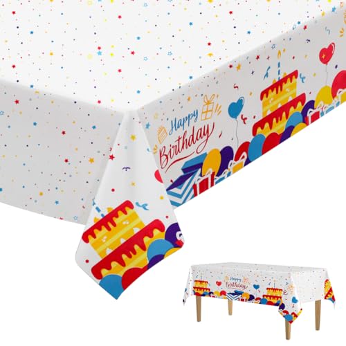 4 Stück Einweg Tischdecken, Wasserdicht Geburtstag Tischdecken, 137 x 274cm Fleckschutz Rechteckig Tischtuch Tischabdeckung für Party Hochzeiten Kindergeburtstag Weihnachten Grillen Picknick 4 Stück Einweg Tischdecken, Wasserdicht Geburtstag Tischdecken, 137 x 274cm Fleckschutz Rechteckig Tischtuch Tischabdeckung für Party Hochzeiten Kindergeburtstag Weihnachten Grillen Picknick von Ghope