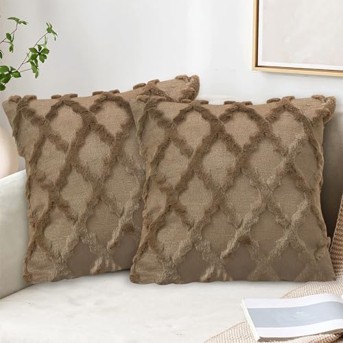 Ghope 2er Set Wolle Kissenbezüge Samt Fellkissen Sofakissen Weich Couchkissen Zierkissenbezug mit Verstecktem Reißverschluss Kissenhülle für Sofa Schlafzimmer Wohnzimmer Ghope 2er Set Wolle Kissenbezüge Samt Fellkissen Sofakissen Weich Couchkissen Zierkissenbezug mit Verstecktem Reißverschluss Kissenhülle für Sofa Schlafzimmer Wohnzimmer von Ghope