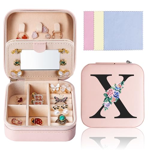 Klein Schmuckkästchen Reise mit Spiegel, Schmuck-Reiseetui leder Schmuckschatulle tragbar Schmuckbox Schmuckkasten Schmucketui für Damen Mädchen Geschenk Klein Schmuckkästchen Reise mit Spiegel, Schmuck-Reiseetui leder Schmuckschatulle tragbar Schmuckbox Schmuckkasten Schmucketui für Damen Mädchen Geschenk von Ghope