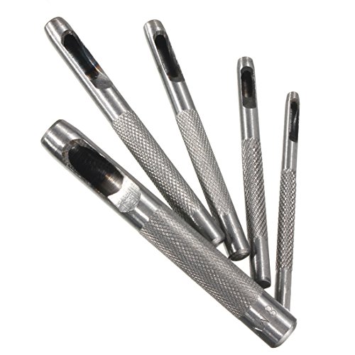 Ghulumn 5 Stück Gürtelschere aus Leder Loch Craft Hohl für DIY Werkzeug 3mm-8mm Set Puncher von GETOUT
