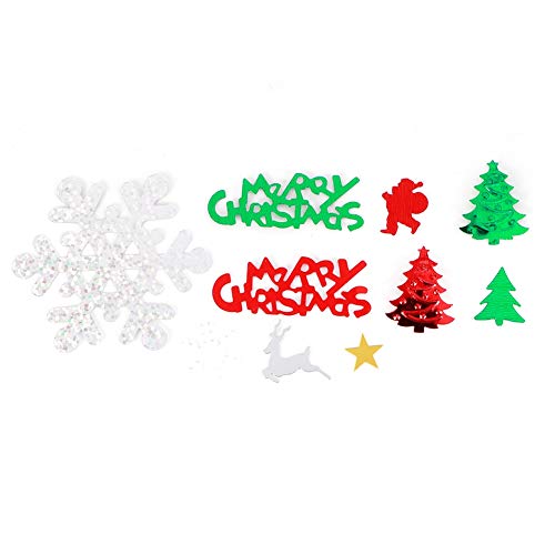 Ghzste 2 Tüten Weihnachtsschneeflocken, Hirschförmige Konfetti-Geschenke, Festliche Party-Dekorationszubehör von Ghzste