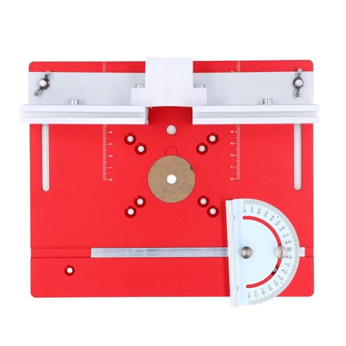 Ghzste Gearbeitetes Aluminiumlegierung Holzbearbeitungsplatte Router Tischeinsatzplatte Zum Routing von Holzbearbeitung mit Flip -Board, Ideal Zum Schnitzenmahlen (Rot) von Ghzste