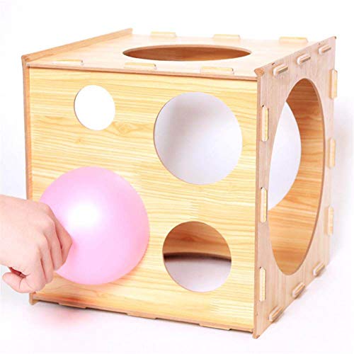 Zusammenklappbarer Holz-Ballongrößen-Boxwürfel mit 9 Löchern, Werkzeug Zur Messung der Ballongröße für Ballondekorationen, Ballonbögen, Ballonsäulen, für Geburtstags- und (Wie Zusammenklappbarer Holz-Ballongrößen-Boxwürfel mit 9 Löchern, Werkzeug Zur Messung der Ballongröße für Ballondekorationen, Ballonbögen, Ballonsäulen, für Geburtstags- und (Wie von Ghzste