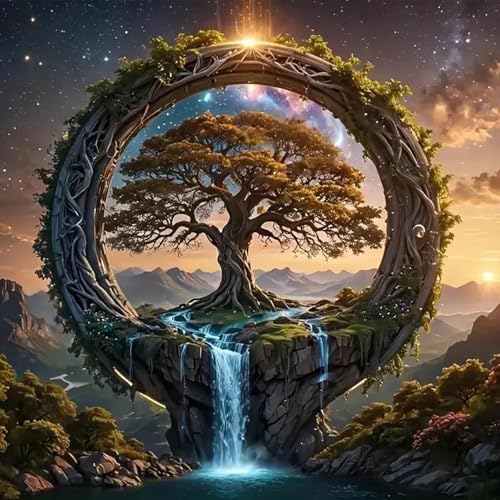 Baum des Lebens Diamond Painting Erwachsene, 5D Diamond Painting Erwachsene, Baum des Lebens Diamont Painting Arts Craft für Home Wand Decor (30x30cm) von Giahism