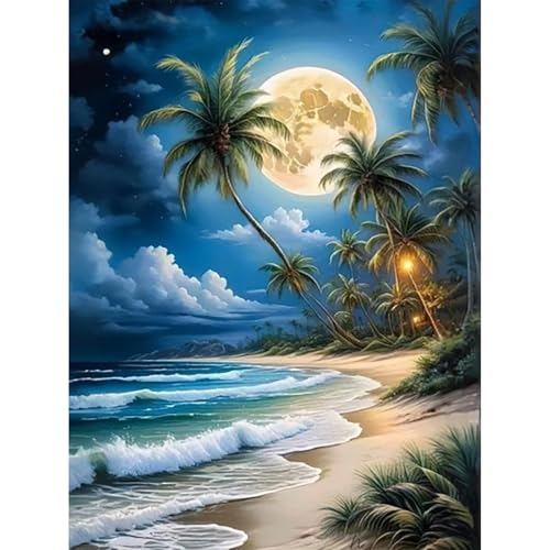 Strand Diamond Painting Erwachsene-Strand Diamant Painting Bilder Erwachsene, Landschaft Diamond-Painting Arts Craft für Home Wand Decor (30x40cm) von Giahism