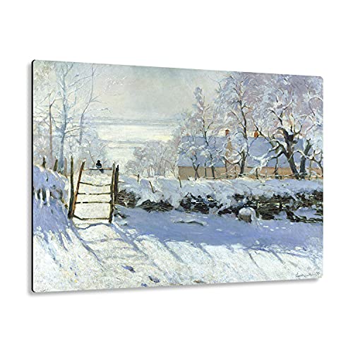 Giallobus - Giallopanel Art Board - Claude Monet - Die Elster - MDF-Holz - 29,7X21 von Giallobus