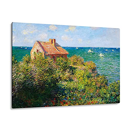 Giallobus - Giallopanel Art Board - Claude Monet - Ferienhaus am Meer - MDF-Holz - 42X29,7 von Giallobus