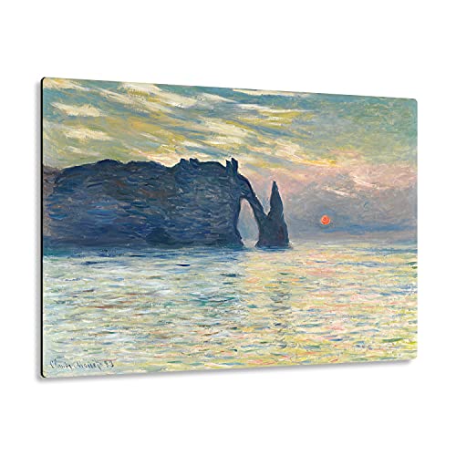 Giallobus - Giallopanel Art Board - Claude Monet - Klippe im Morgengrauen - MDF-Holz - 42X29,7 von Giallobus