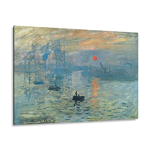 Giallobus - Giallopanel Art Board - Claude Monet - Sonnenuntergangspanorama über dem Meer - MDF-Holz - 29,7X21 von Giallobus