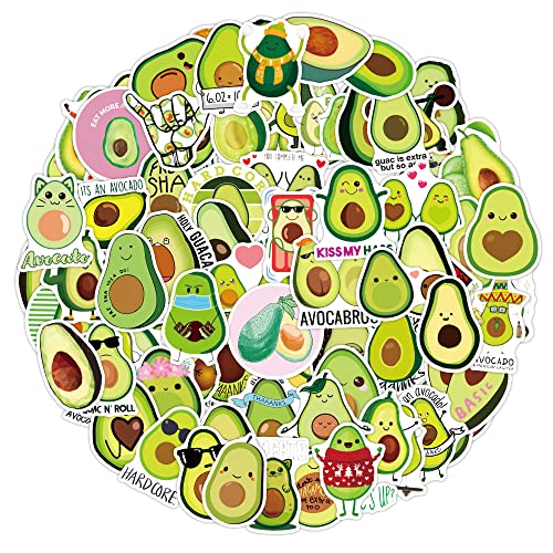 Giantree 100Pcs Avocado Aufkleber Kleiner Ausdruck Stickers Set, Cartoon Frucht Scrapbook Stickers Astethic DIY Aufkleber für Teenager Kinder von Giantree
