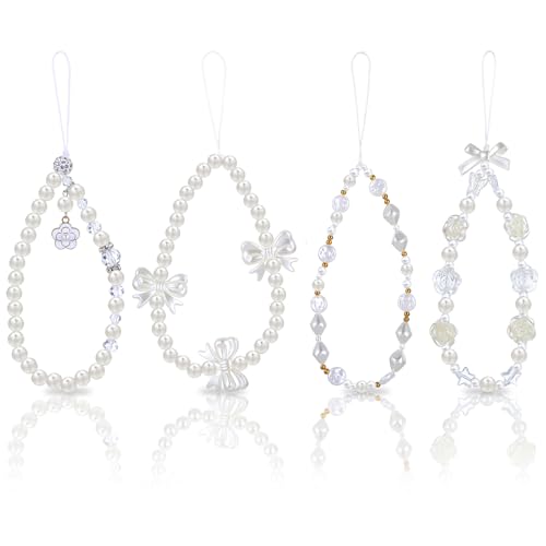 Giantree 4 Stück Handykette, Handy Lanyard Kurz mit Perlen, Handy Kette Perlen Weiß Handy Anhänger Frauen Rucksack Anhänger Handy-Anhänger Kompatibel mit Jedem Handy Smartphone und Handy Hülle Giantree 4 Stück Handykette, Handy Lanyard Kurz mit Perlen, Handy Kette Perlen Weiß Handy Anhänger Frauen Rucksack Anhänger Handy-Anhänger Kompatibel mit Jedem Handy Smartphone und Handy Hülle von Giantree