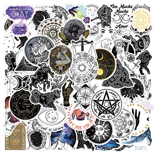 Giantree 50 Stück Graffiti Aufkleber Stickers, Okkulte Astrologie Aesthetic Sticker Set für Skateboard Laptop Auto Fahrrad Skin Decals Kreativität DIY Aufkleber für Erwachsene Teenager Giantree 50 Stück Graffiti Aufkleber Stickers, Okkulte Astrologie Aesthetic Sticker Set für Skateboard Laptop Auto Fahrrad Skin Decals Kreativität DIY Aufkleber für Erwachsene Teenager von Giantree