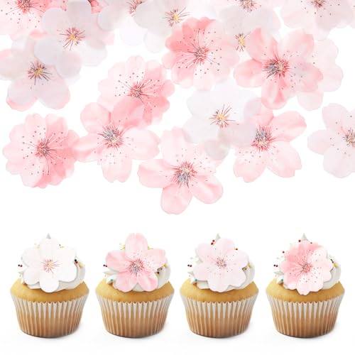 Giantree 50Stück Esspapier Tortendeko, Essbare Blumen für Torte, Sakura-Kuchendekorationen Essbare Blüten Cupcake Topper Tortendeko Essbar Kirschblüten Klebreispapier für Hochzeits Geburtstag Jubiläum Giantree 50Stück Esspapier Tortendeko, Essbare Blumen für Torte, Sakura-Kuchendekorationen Essbare Blüten Cupcake Topper Tortendeko Essbar Kirschblüten Klebreispapier für Hochzeits Geburtstag Jubiläum von Giantree