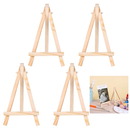 Giantree Mini-Staffelei aus Holz, 15 cm, kleine Tischstaffelei zum Malen, Künstler, Dreieck, Holz-Staffelei, Ständer, Leinwandhalter, Ständer für Schild, Foto, Display, Tischtelefon, 4 Stück Giantree Mini-Staffelei aus Holz, 15 cm, kleine Tischstaffelei zum Malen, Künstler, Dreieck, Holz-Staffelei, Ständer, Leinwandhalter, Ständer für Schild, Foto, Display, Tischtelefon, 4 Stück von Giantree