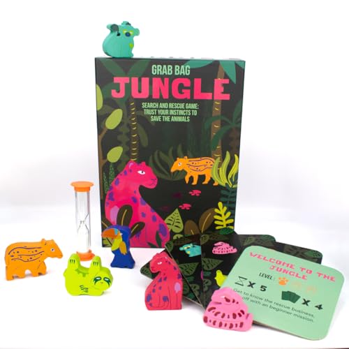 Gibsons | Grab Bag Dschungelspiel | Familienrettungsspiel ab 6+ Alter | 1+ Spieler 10 min Spielzeit schneller Spaß Kinder Kinder Partyspiel | Holz Dschungel Tiere | Tolle Geschenkspiele Gibsons | Grab Bag Dschungelspiel | Familienrettungsspiel ab 6+ Alter | 1+ Spieler 10 min Spielzeit schneller Spaß Kinder Kinder Partyspiel | Holz Dschungel Tiere | Tolle Geschenkspiele von Gibsons