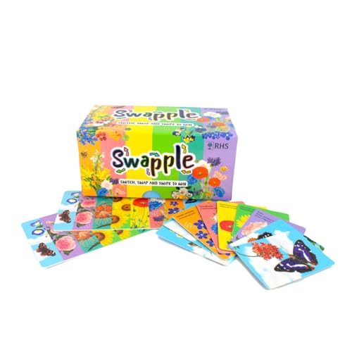 Gibsons | RHS Swapple Kartenspiel | Familienspiel ab 6+ Alter | 3-6 Spieler 20 min Spielzeit schnell Spaß Kinder Kids Partyspiel | schönes buntes Naturthema | tolle Geschenkspiele von Gibsons