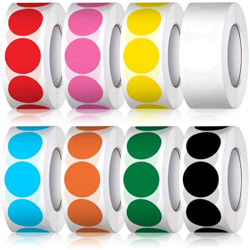 4000 Stück 20mm Schusspflaster Klebepunkte Bunt 8 Farben Punkte Aufkleber Markierungspunkte, Runde Aufkleber Farbige Klebepunkte, Stickers Etiketten Selbstklebende Glue Dots für Basteln Kalender 4000 Stück 20mm Schusspflaster Klebepunkte Bunt 8 Farben Punkte Aufkleber Markierungspunkte, Runde Aufkleber Farbige Klebepunkte, Stickers Etiketten Selbstklebende Glue Dots für Basteln Kalender von Gicare