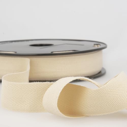 2 m langes Baumwoll-Twill-Band - Fischgrätenmuster - 20 mm breit - von Giddy Square 2 m langes Baumwoll-Twill-Band - Fischgrätenmuster - 20 mm breit - von Giddy Square von Giddy Square