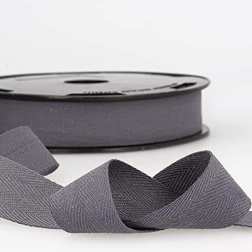 Baumwoll-Twillband, 10 m lang, Fischgrätenmuster, 25 mm breit, Dunkelgrau Giddy Square Baumwoll-Twillband, 10 m lang, Fischgrätenmuster, 25 mm breit, Dunkelgrau Giddy Square von Giddy Square