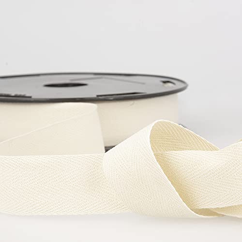 Baumwoll-Twillband, 10 m lang, Fischgrätenmuster, 25 mm breit, Hellelfenbeinfarben Giddy Square Baumwoll-Twillband, 10 m lang, Fischgrätenmuster, 25 mm breit, Hellelfenbeinfarben Giddy Square von Giddy Square