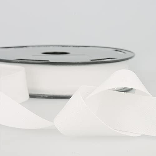 Baumwoll-Twillband, 10 m lang, Fischgrätenmuster, 25 mm breit, Weiß Giddy Square Baumwoll-Twillband, 10 m lang, Fischgrätenmuster, 25 mm breit, Weiß Giddy Square von Giddy Square