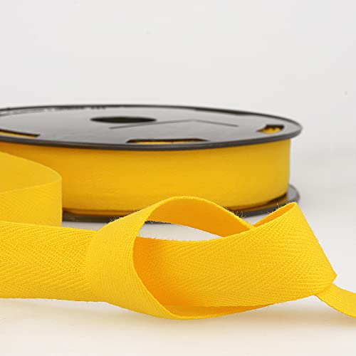 Baumwoll-Twillband, 2 m lang, Fischgrätenmuster, 25 mm breit, Hellgelb Giddy Square Baumwoll-Twillband, 2 m lang, Fischgrätenmuster, 25 mm breit, Hellgelb Giddy Square von Giddy Square