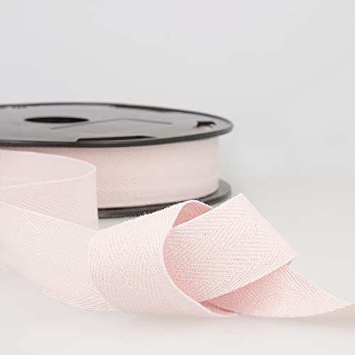 Baumwoll-Twillband, 5 m lang, Fischgrätenmuster, 25 mm breit, Babyrosa Giddy Square Baumwoll-Twillband, 5 m lang, Fischgrätenmuster, 25 mm breit, Babyrosa Giddy Square von Giddy Square