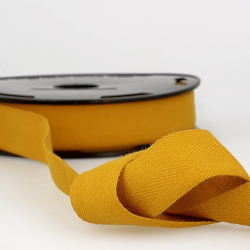 Baumwoll-Twillband, 5 m lang, Fischgrätenmuster, 25 mm breit, Gelb Ocker Giddy Square Baumwoll-Twillband, 5 m lang, Fischgrätenmuster, 25 mm breit, Gelb Ocker Giddy Square von Giddy Square
