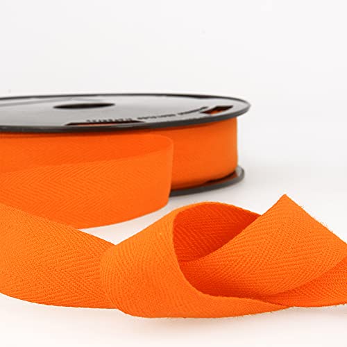 Baumwoll-Twillband, 5 m lang, Fischgrätenmuster, 25 mm breit, Orange Giddy Square Baumwoll-Twillband, 5 m lang, Fischgrätenmuster, 25 mm breit, Orange Giddy Square von Giddy Square