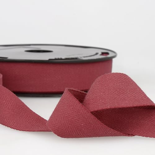 Burgunderrot 10m Länge Baumwoll-Twillband Gurtband - Fischgrätengewebe 20mm breit - von Giddy Square Burgunderrot 10m Länge Baumwoll-Twillband Gurtband - Fischgrätengewebe 20mm breit - von Giddy Square von Giddy Square