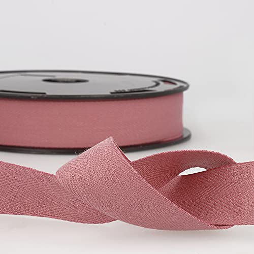 Dusty Rose Baumwoll-Twillband, 2 m lang, Fischgrätenmuster, 25 mm breit, von Giddy Square Dusty Rose Baumwoll-Twillband, 2 m lang, Fischgrätenmuster, 25 mm breit, von Giddy Square von Giddy Square