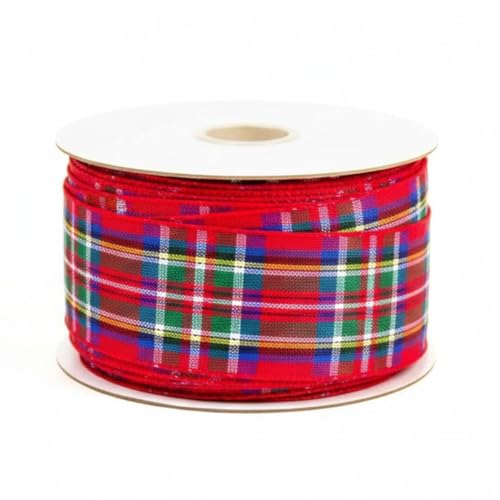 Giddy Square Royal Stewart Geschenkband mit Schottenkaro-Muster, gewebt, wendbar, garngefärbt, STA-zugelassenes Design, bügellos, 40 mm x 10 m von Giddy Square