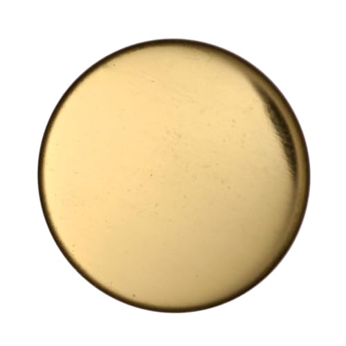 Goldfarbene Metallknöpfe, glatte Oberfläche, 10 Stück, 20 mm (32 Lignes) für Schneiderei und Heimwerken Giddy Square von Giddy Square