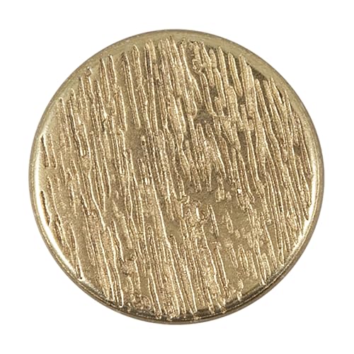Metallknöpfe, gebürstete Oberfläche, goldfarben, 10 Stück, 20 mm (32 Lignes) für Schneiderei und Heimwerken Giddy Square von Giddy Square