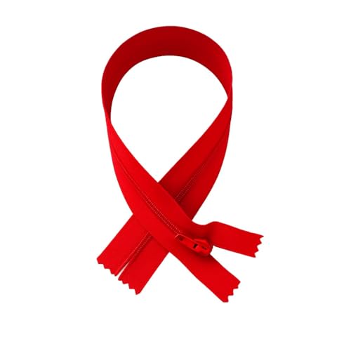 Roter 56 cm leichter Reißverschluss – geschlossener Nylon-Reißverschluss Nr. 3 Zähne, ideal für größere Taschen, Kleidungsreparaturen und Kissen Giddy Square von Giddy Square