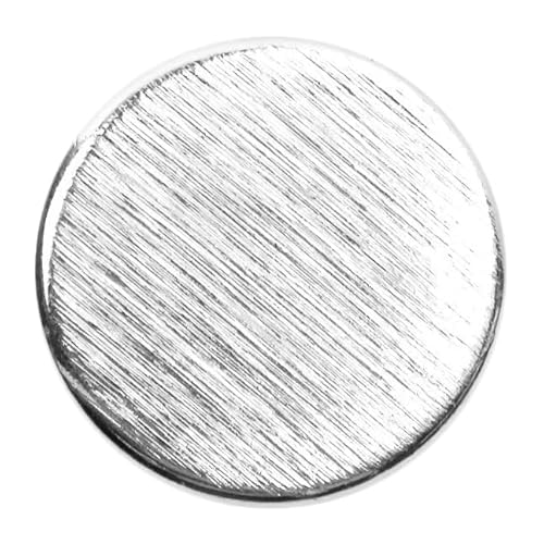 Silberfarbene Metallknöpfe, gebürstete Oberfläche, 3 Stück, 23 mm (36 Lignes) für Schneiderei und Heimwerken Giddy Square von Giddy Square