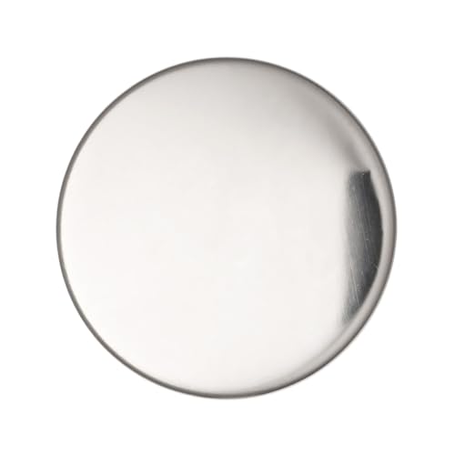 Silberfarbene Metallknöpfe, glatte Oberfläche, 10 Stück, 13 mm (20 Lignes) für Uniformen und Jacken Giddy Square von Giddy Square