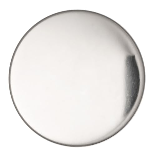 Silberfarbene Metallknöpfe, glatte Oberfläche, 3 Stück, 23 mm (36 Lignes) für maßgeschneiderte Kleidung und Handwerk von Giddy Square von Giddy Square
