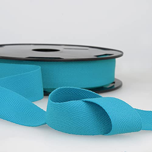 Türkis 5m Länge Baumwoll-Twillband Gurtband - Fischgrätengewebe 14mm breit - by Giddy Square Türkis 5m Länge Baumwoll-Twillband Gurtband - Fischgrätengewebe 14mm breit - by Giddy Square von Giddy Square
