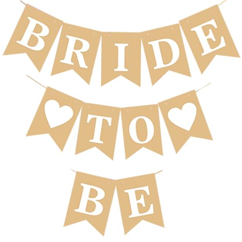 Gidobo Bride To Be Banner, Kraftpapier Bride To Be Dekorationen Bachelorette Party Banner für Junggesellinnenabschied Verlobung Hängeschild Brautdusche Hochzeitsbedarf Gidobo Bride To Be Banner, Kraftpapier Bride To Be Dekorationen Bachelorette Party Banner für Junggesellinnenabschied Verlobung Hängeschild Brautdusche Hochzeitsbedarf von Gidobo