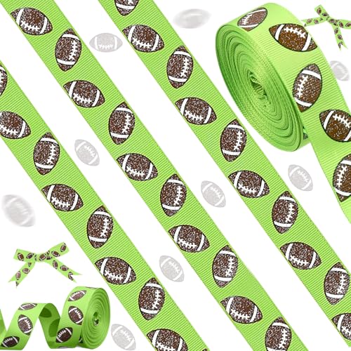 Giegxin 9,1 m Fußball-Glitzerband mit Drahtrand, Fußball-Thema, Glitzer, Basteln, Stoffbänder, Ripsband, Party-Dekorationen für Handwerk, Team-Haarschleife, Schlüsselband, Geschenkverpackung Giegxin 9,1 m Fußball-Glitzerband mit Drahtrand, Fußball-Thema, Glitzer, Basteln, Stoffbänder, Ripsband, Party-Dekorationen für Handwerk, Team-Haarschleife, Schlüsselband, Geschenkverpackung von Giegxin